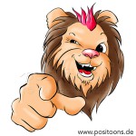 Sympathiefigur von positoons ® - Comic Löwe