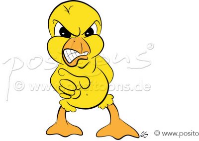 Wütendes Küken