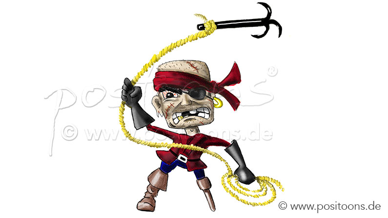 Pirat als Zwerg bei PosiToons