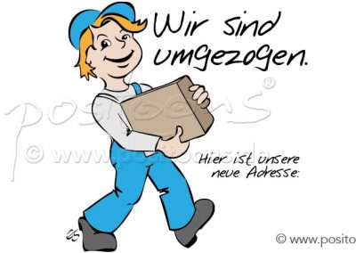 Umzug Cartoon-Illustration