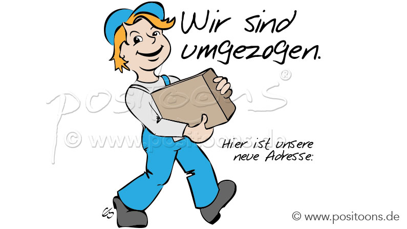 Umzug Cartoon-Illustration