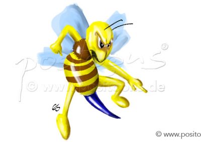 Wespe – Digitale Illustration