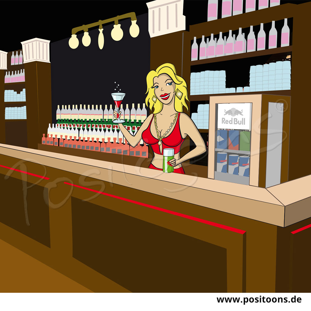 Sympathiefigur Rosi Schulz in der Bar 