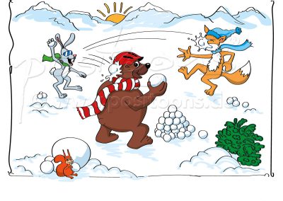 Malbuch-Illustrationen: Bär, Fuchs und Hase