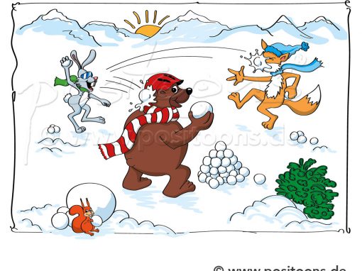 Malbuch-Illustrationen: Bär, Fuchs und Hase